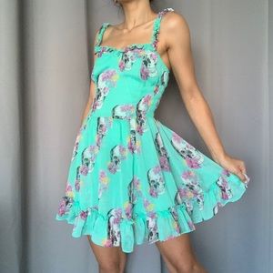 Cute Turquoise Retro Dress